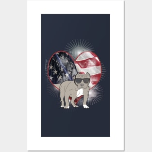 Pitbull USA Dog Patriotic Design Posters and Art